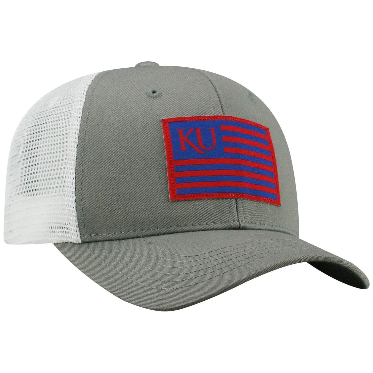 Kansas Jayhawks TOW Gray "Brave" Mesh Structured Adj. Hat Cap