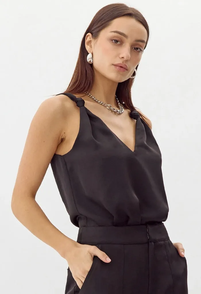 Kassi Shoulder Knot Satin Top