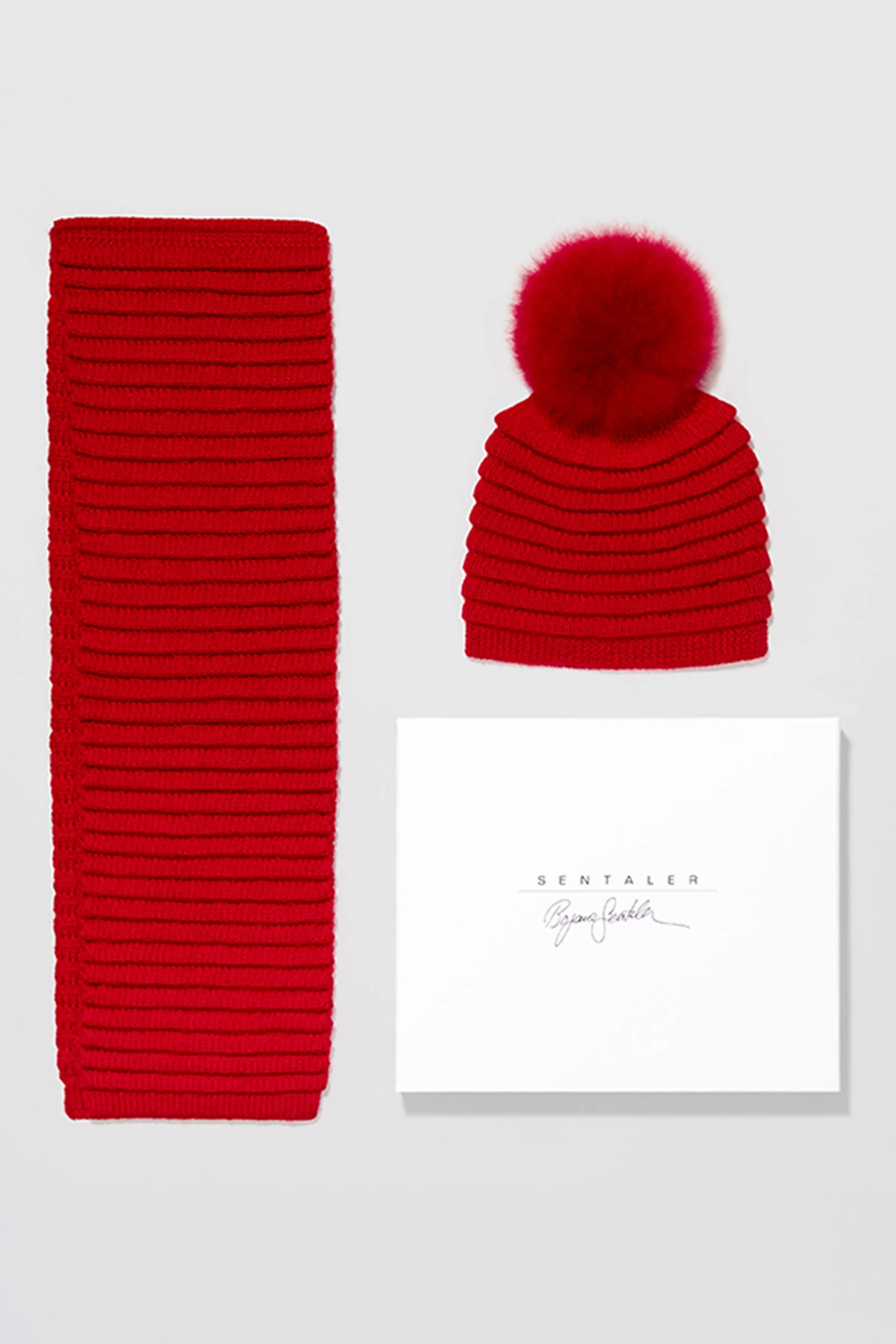 Kids (4-5 Years) Ribbed Hat with Oversized Fur Pompon