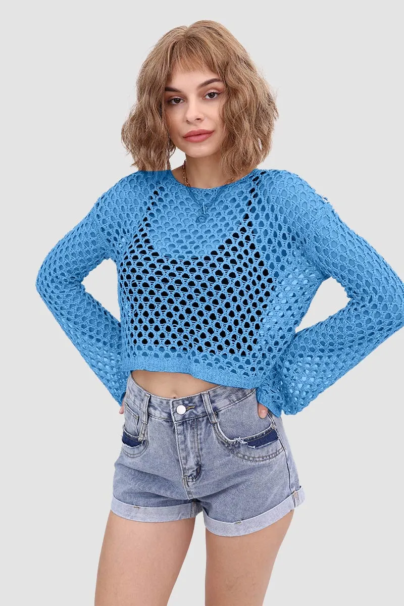 Knitted Cutout Flared Top