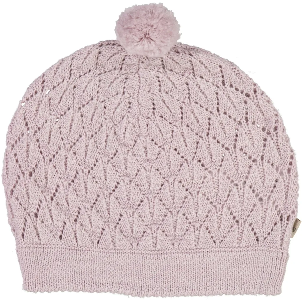 Knitted Hat Ezel - dark powder