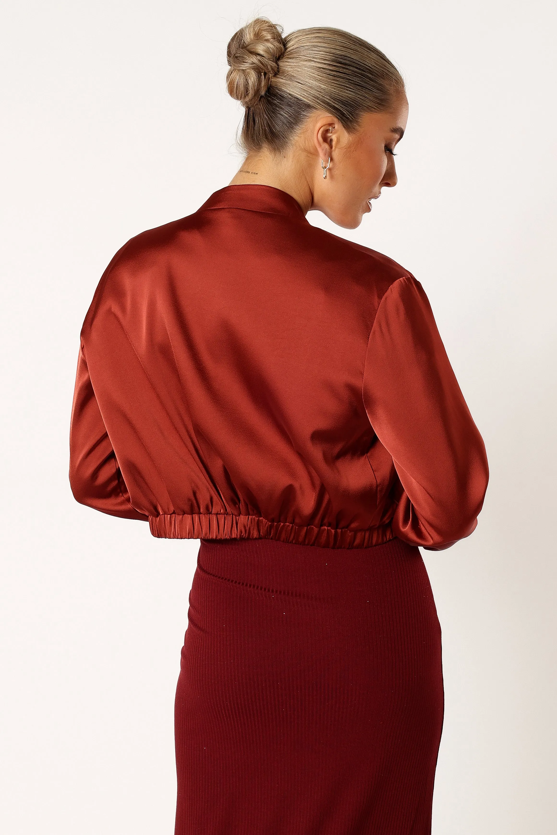 Kyra Bomber Jacket - Wine