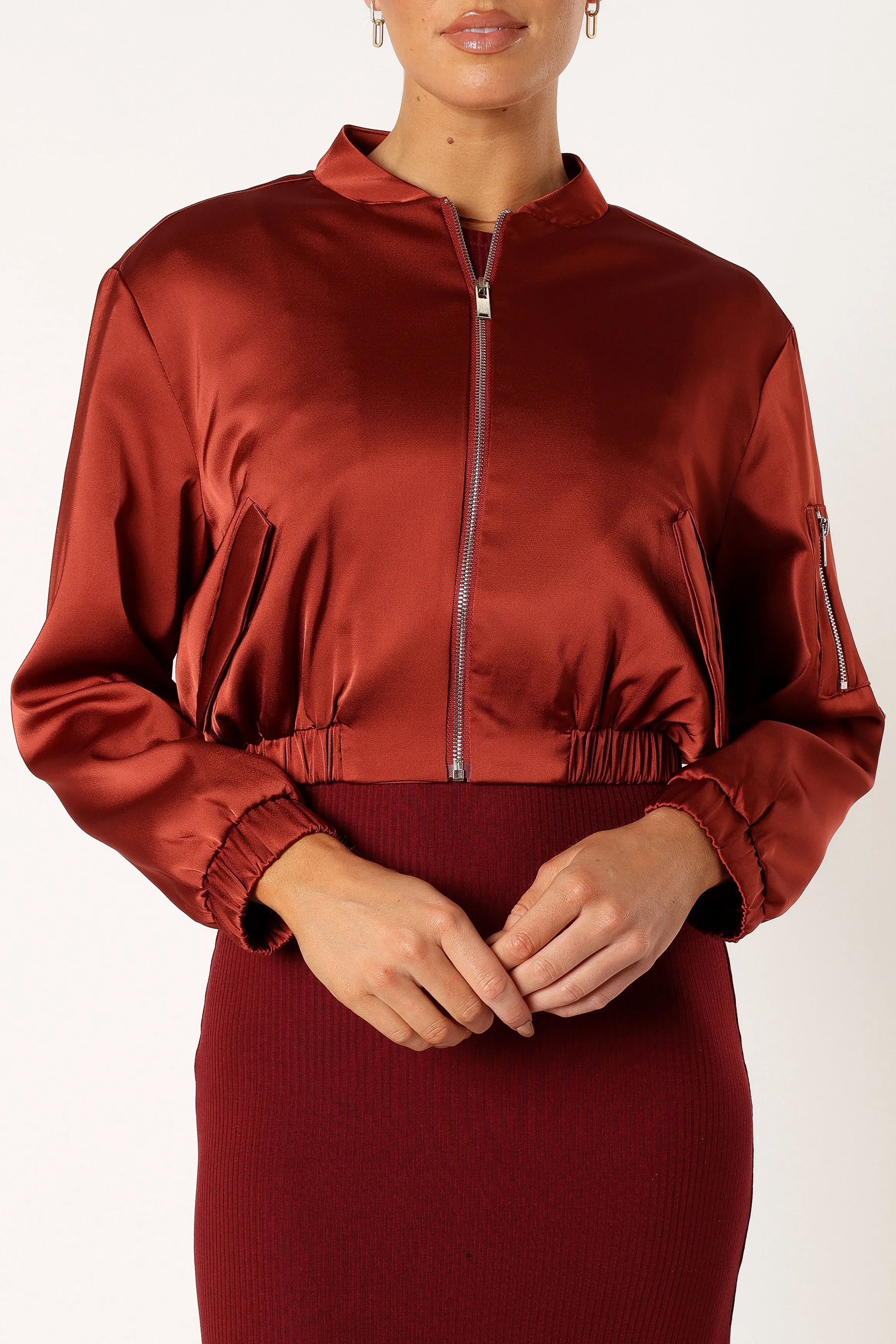 Kyra Bomber Jacket - Wine