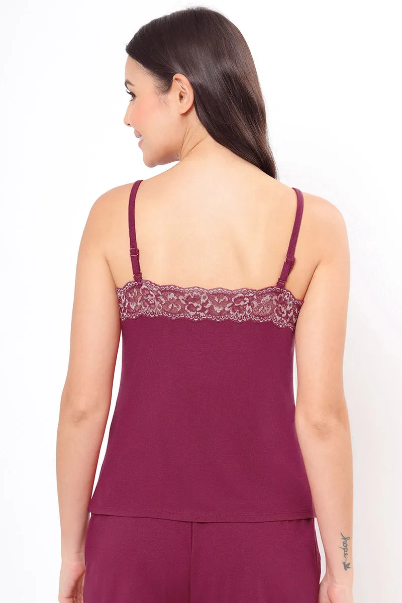 Lace Touch Sleep Camisole - Anemone