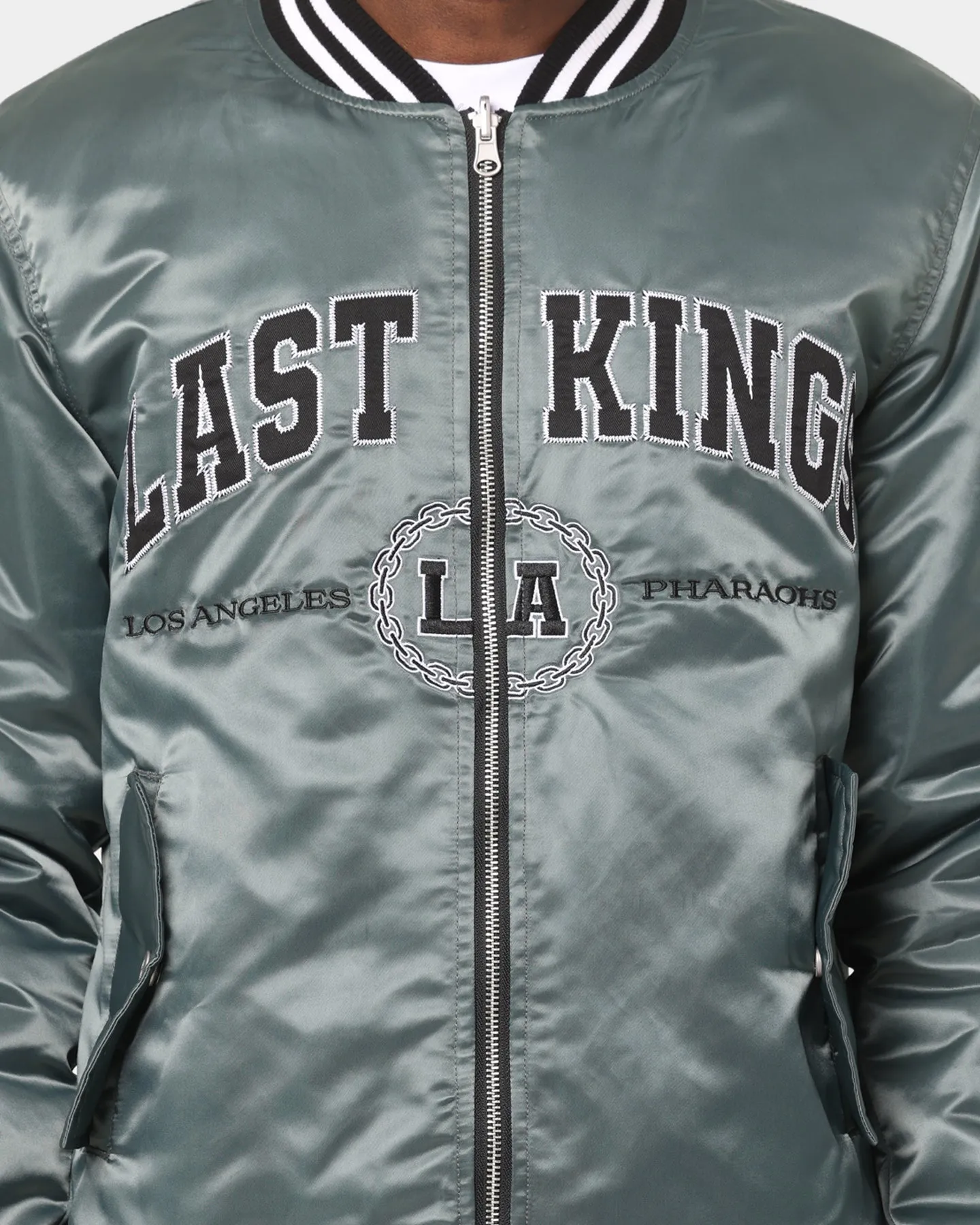 Last Kings LA Pharaohs Varsity Jacket Green