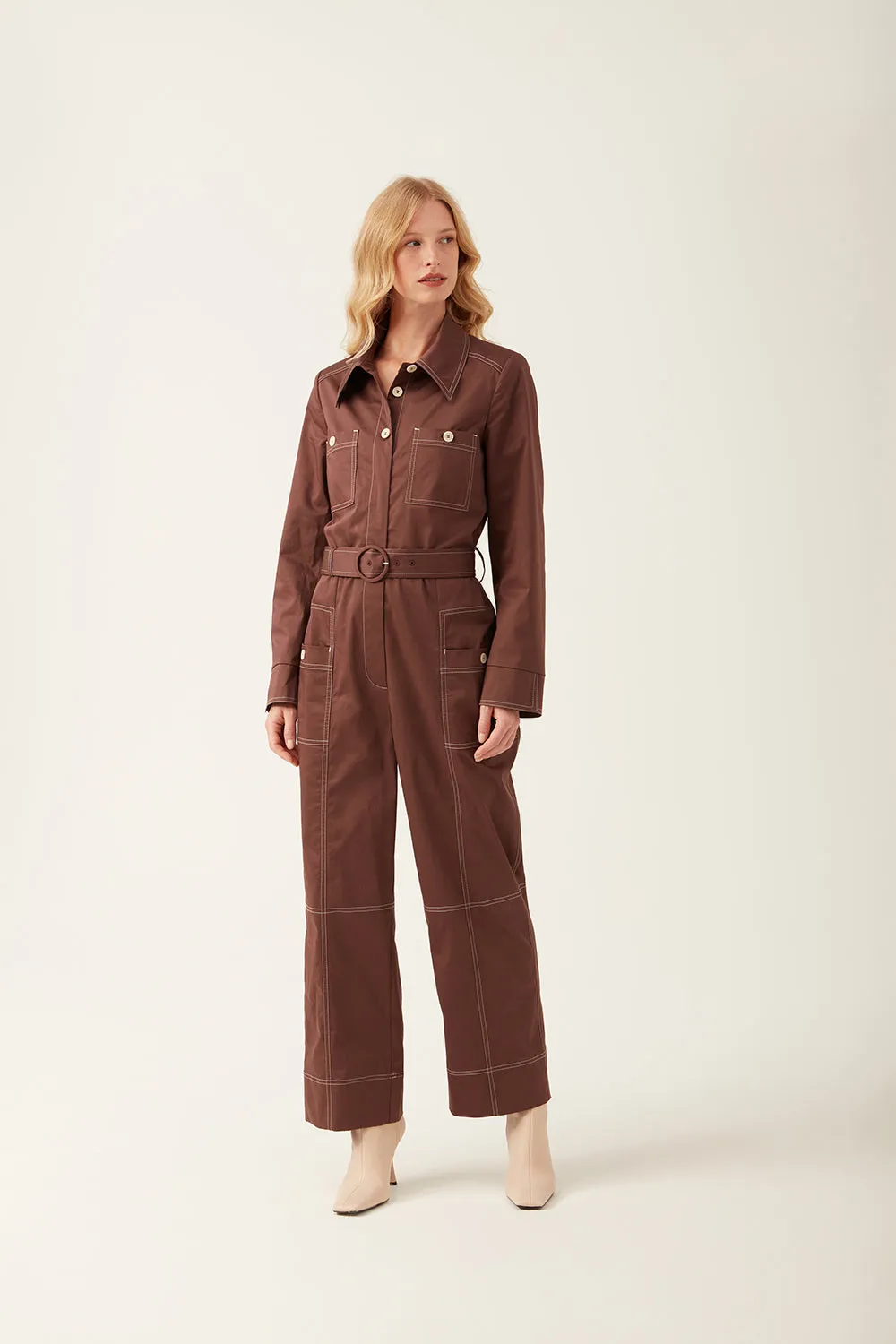 Laurie Jumpsuit Maroon