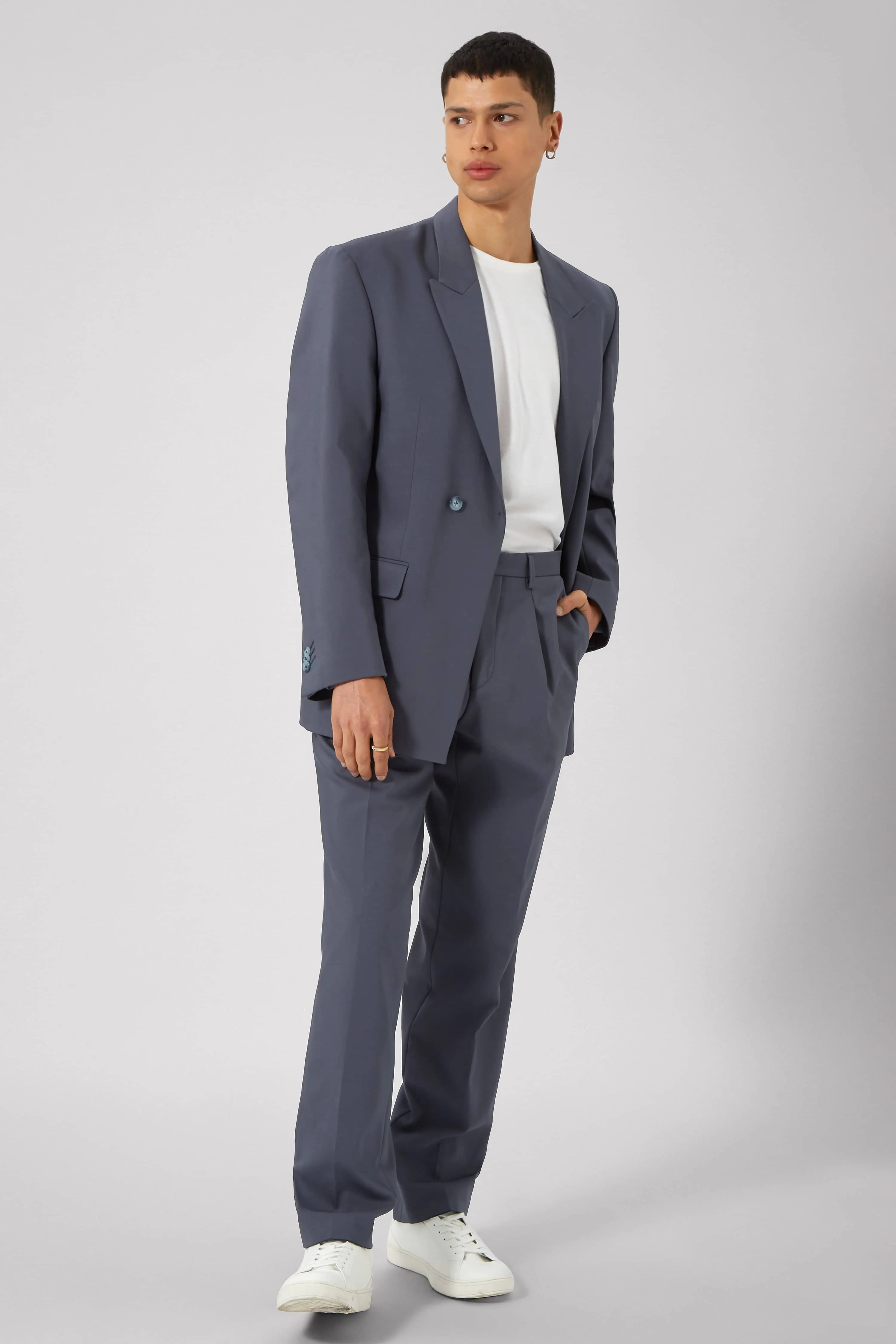 Lavoir Oversized Blue Cotton Suit - ARCHIVE