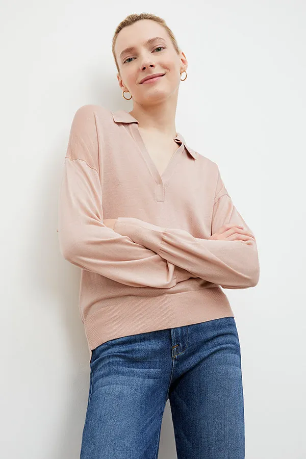 Leo Pullover - Silk Jersey :: Pink Salt