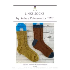 Links Socks by Kelsey Peterson for TWT - Digital Pattern