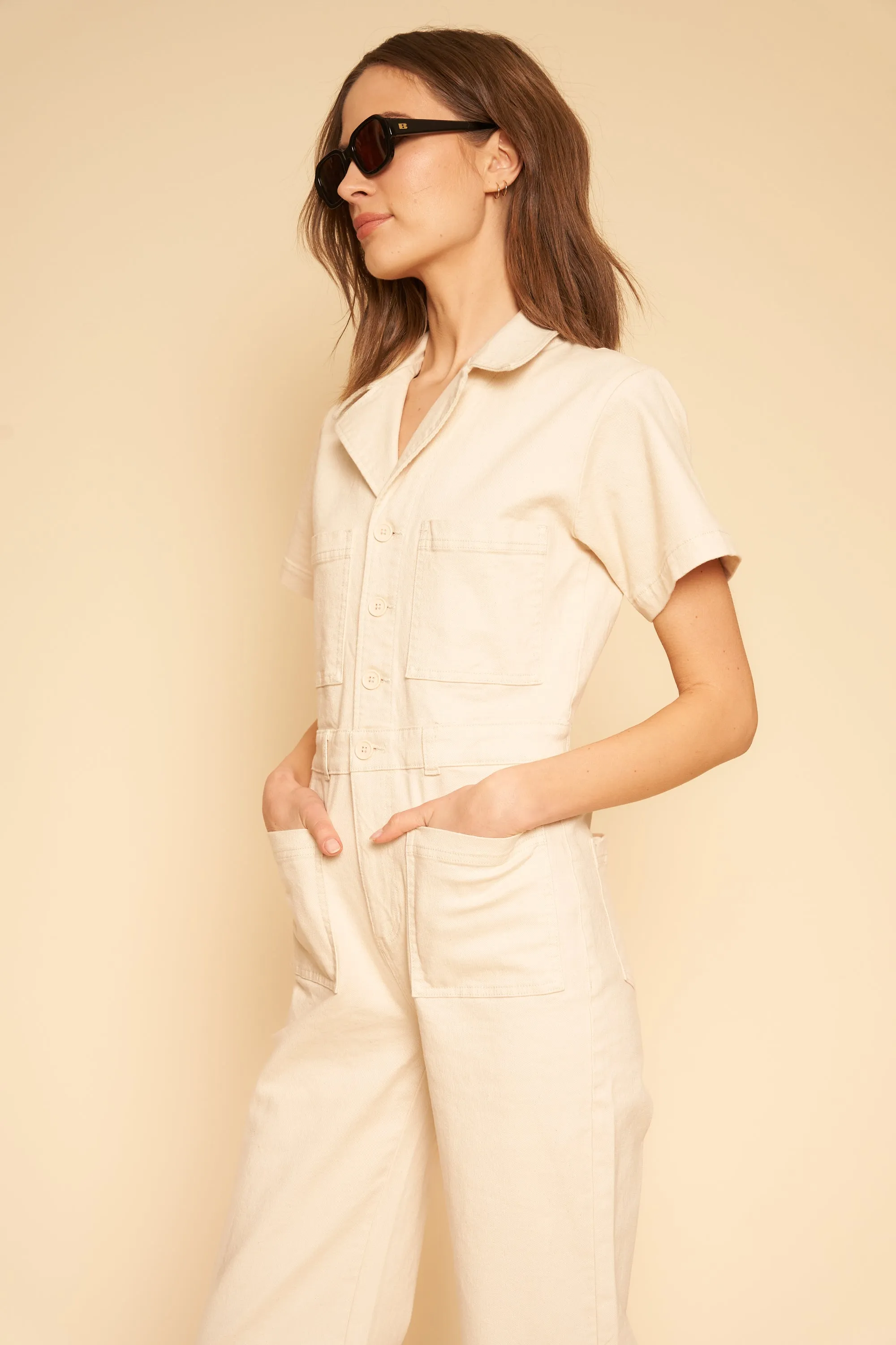 Logan Jumpsuit in Natural