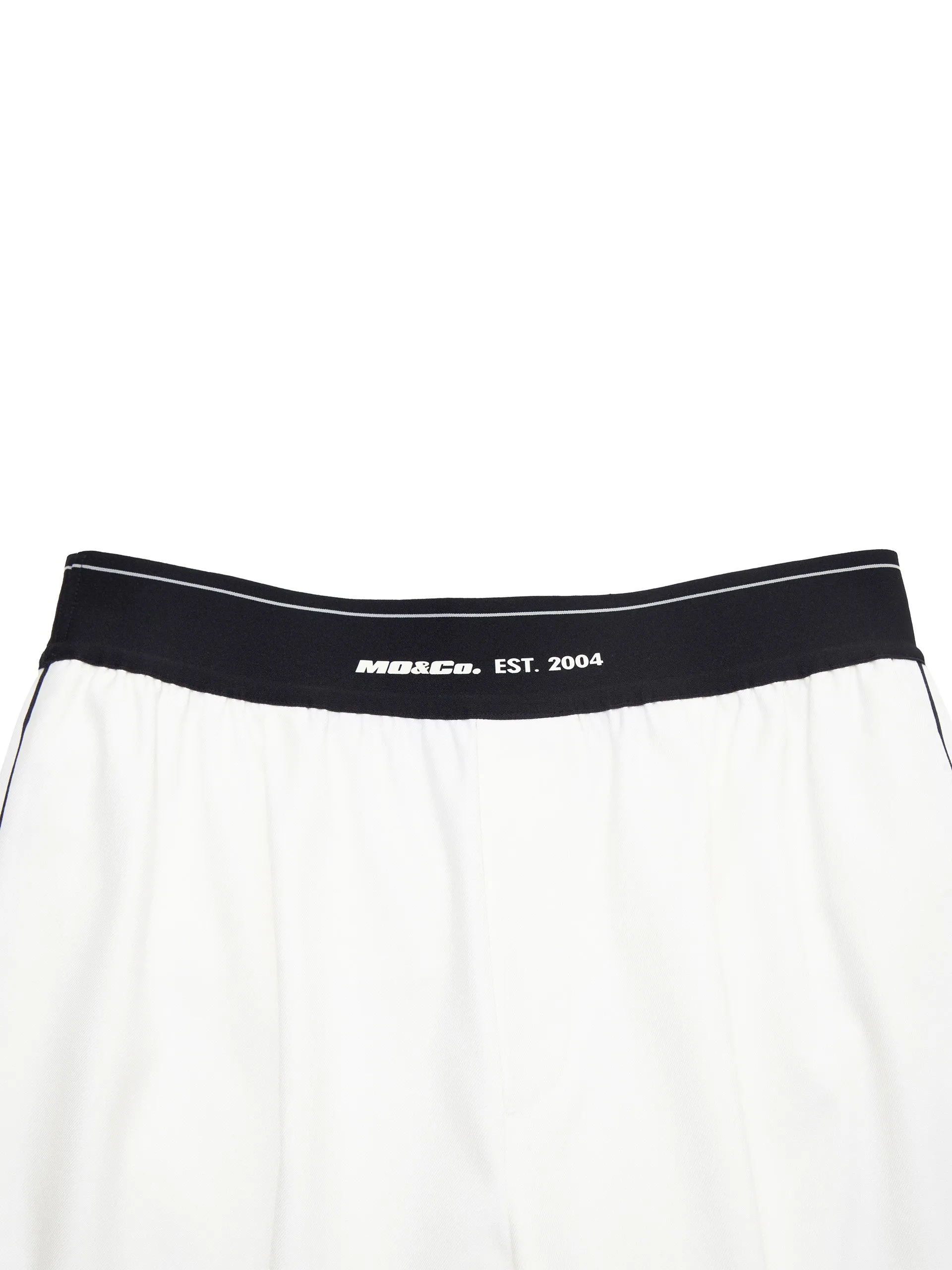 Logo Waistband Straight Pants