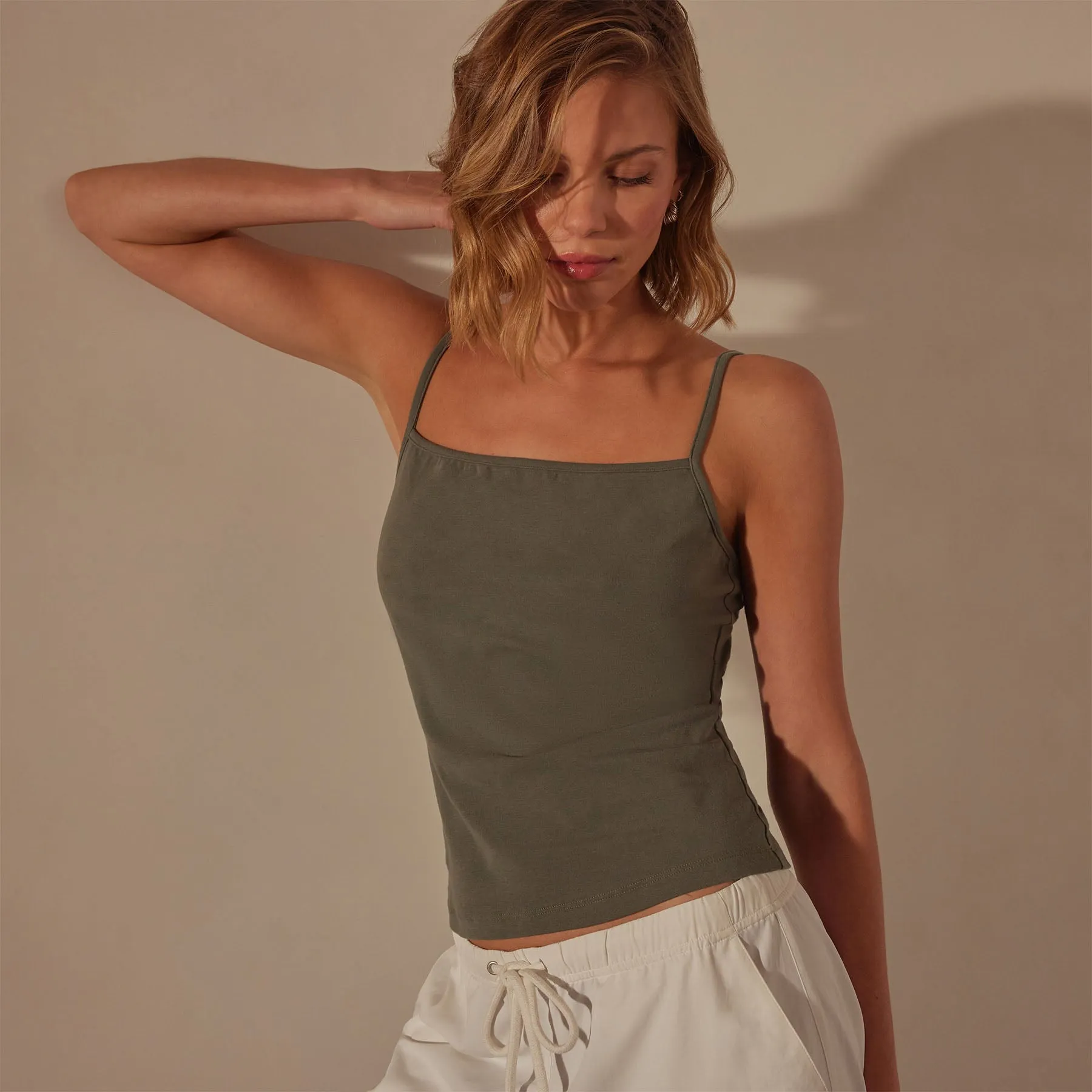 Lotus Rib Camisole - Palm