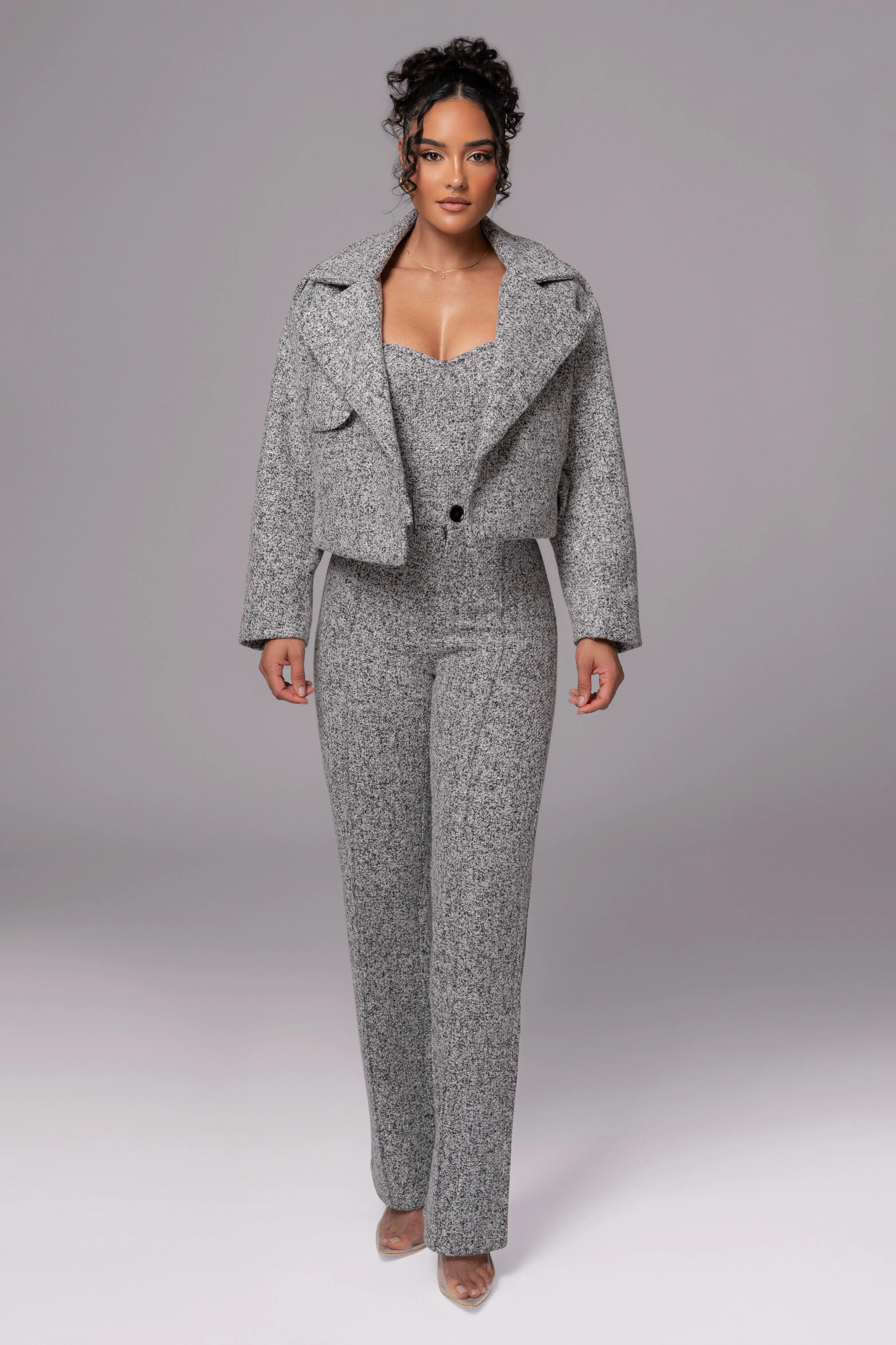 Lt. Grey  Zoe Tweed Jacket