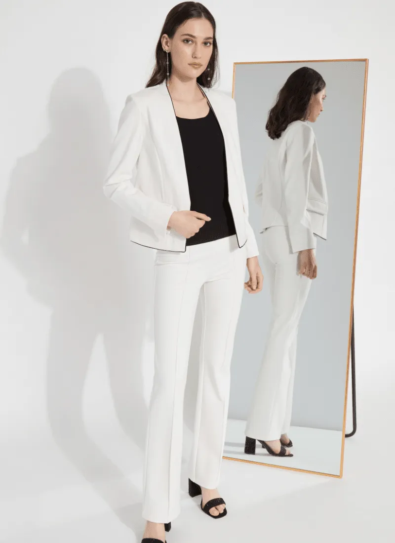 Lucia Collarless Ponte Blazer