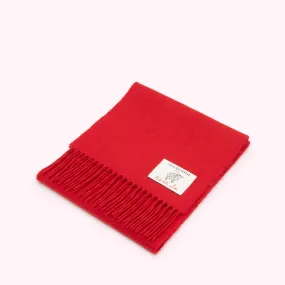 LULU RED SMALL WOOL SCARF