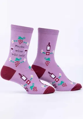 Maybe Wine Will Help | CREW SOCKS