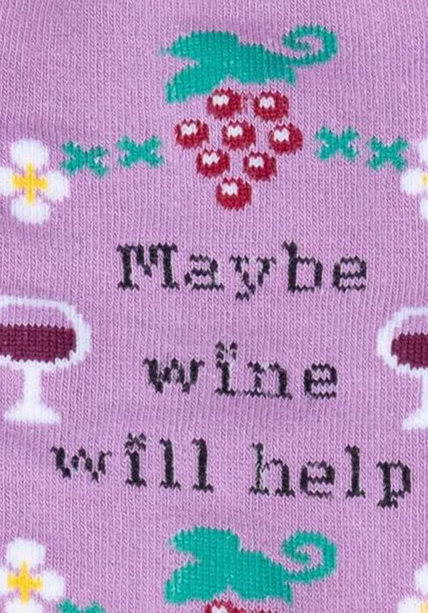 Maybe Wine Will Help | CREW SOCKS