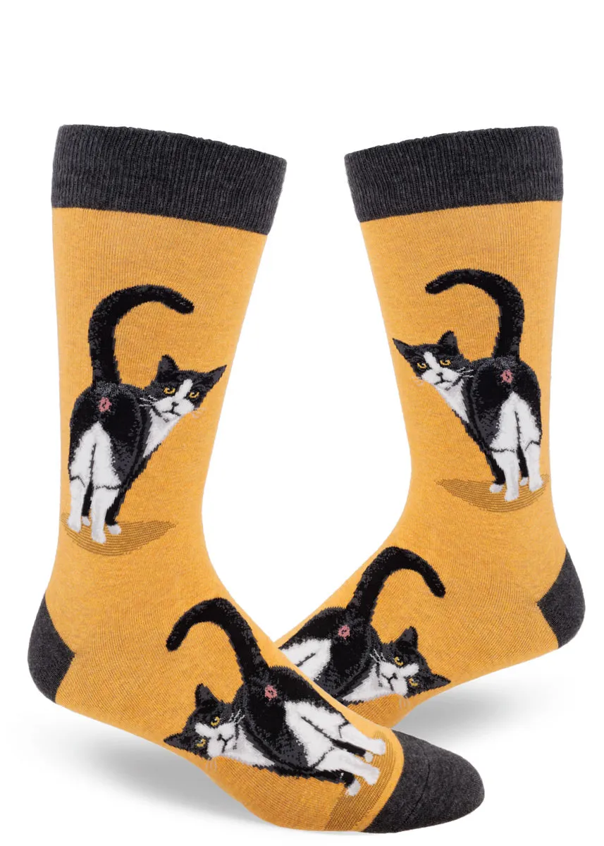 Men's Tuxedo Cat Butt Socks