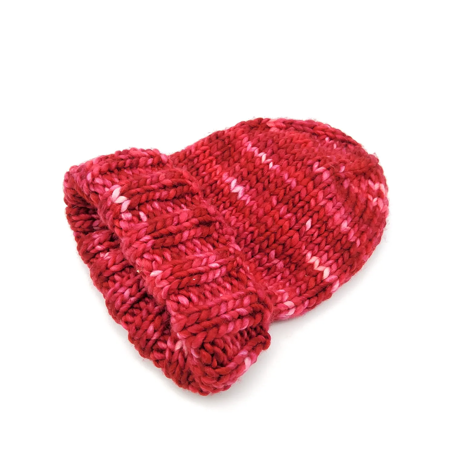 Merino Wool Red Knit Hat