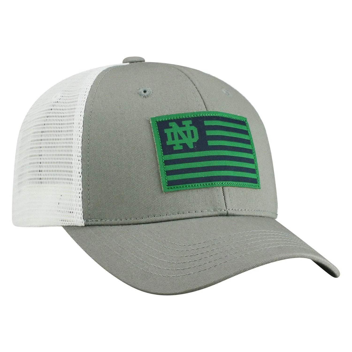 Notre Dame Fighting Irish TOW Gray "Brave" Mesh Structured Adj. Hat Cap