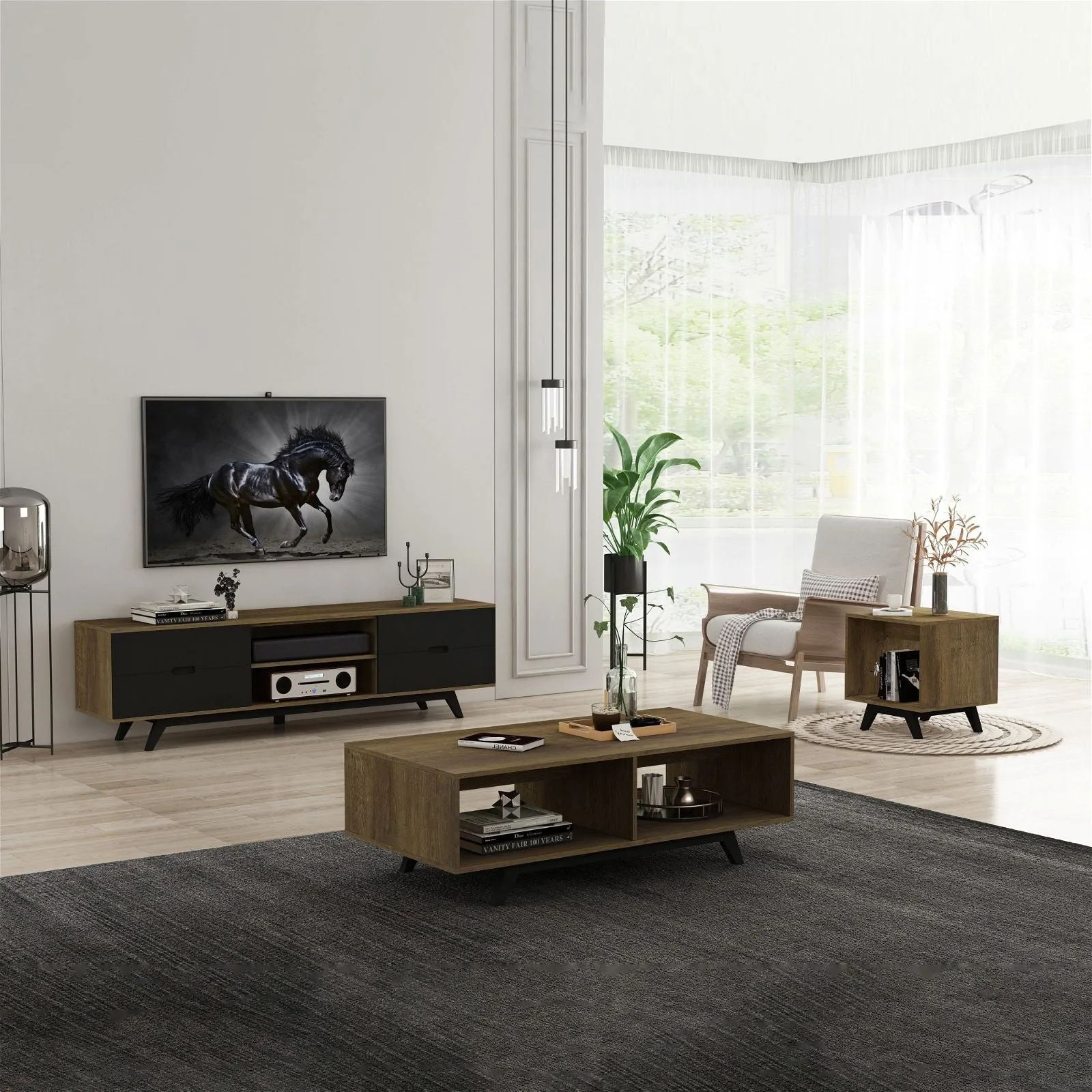 NOVA 1800 Entertainment Unit Dark Oak by Tauris