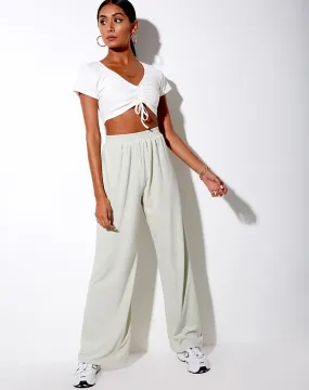 Obeli Trouser in Velvet Rib Minty