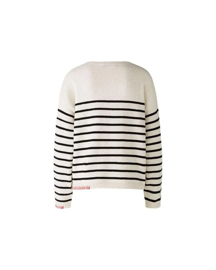 Oui Loads of Love Stripe Pullover