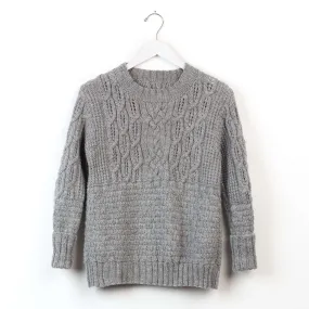 Patons Boxy Cabled Crew Knit Pullover