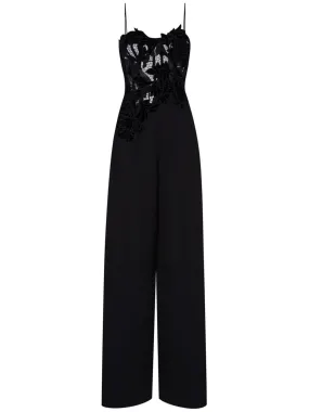 Peony Velvet Guipure Jumpsuit