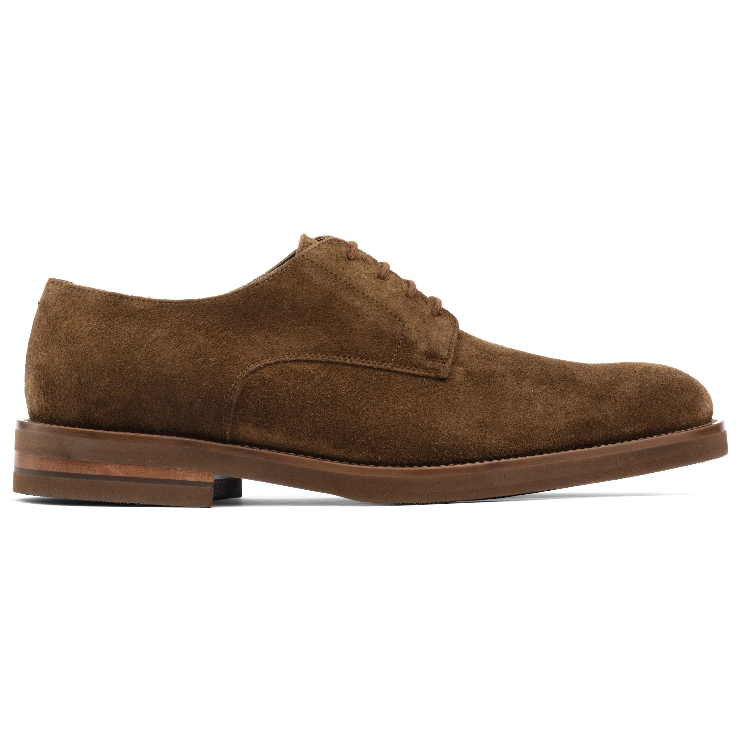 Peterson Mid Brown Suede Derby Lace Up