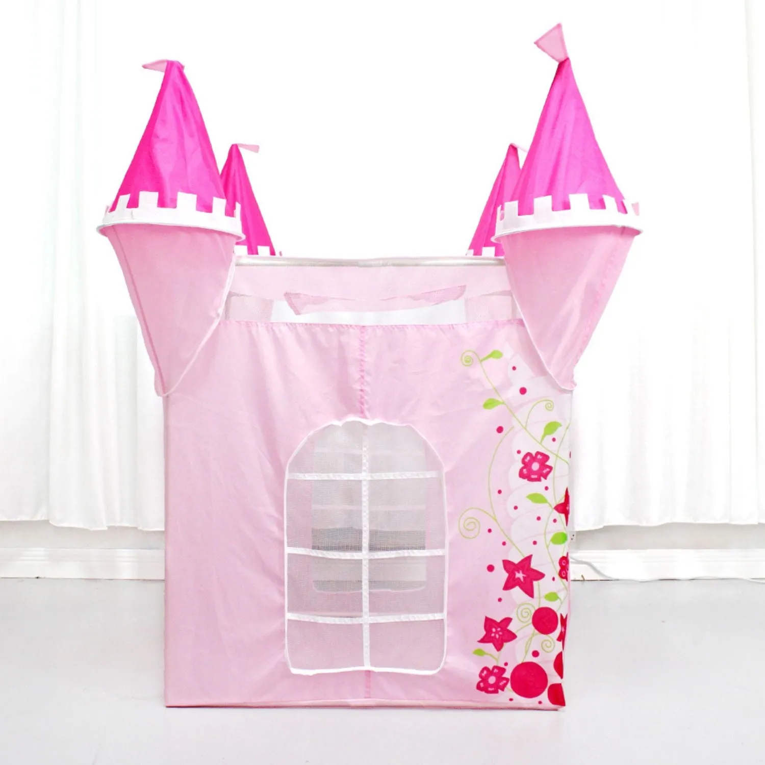 Pink Castle-Inspired Kids Tent, Breathable & Insect-Resistant - Gominimo