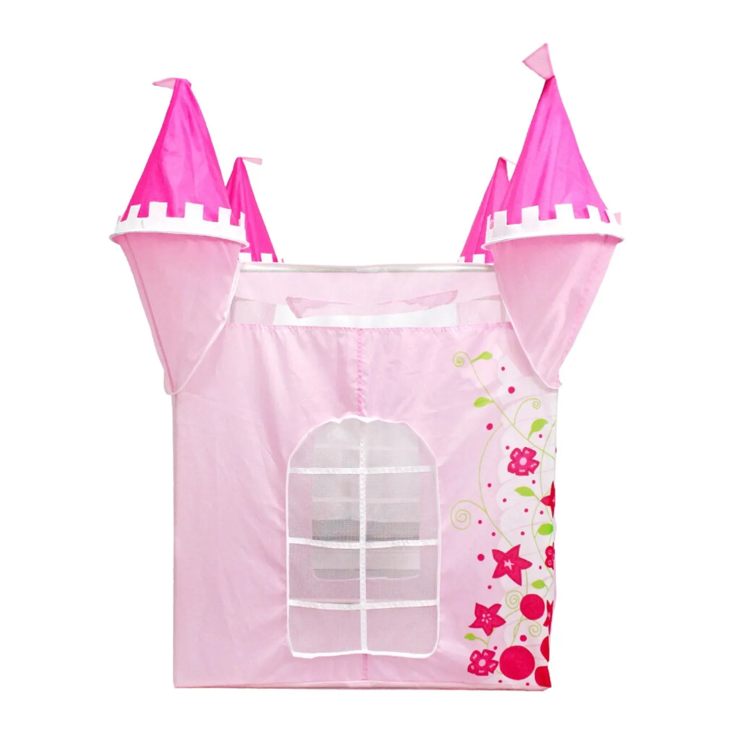 Pink Castle-Inspired Kids Tent, Breathable & Insect-Resistant - Gominimo