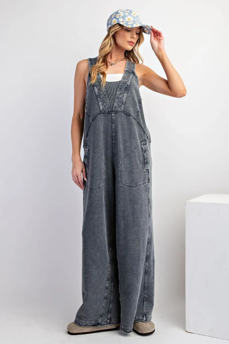 Piper Terry Cloth Jumpsuit - Grey