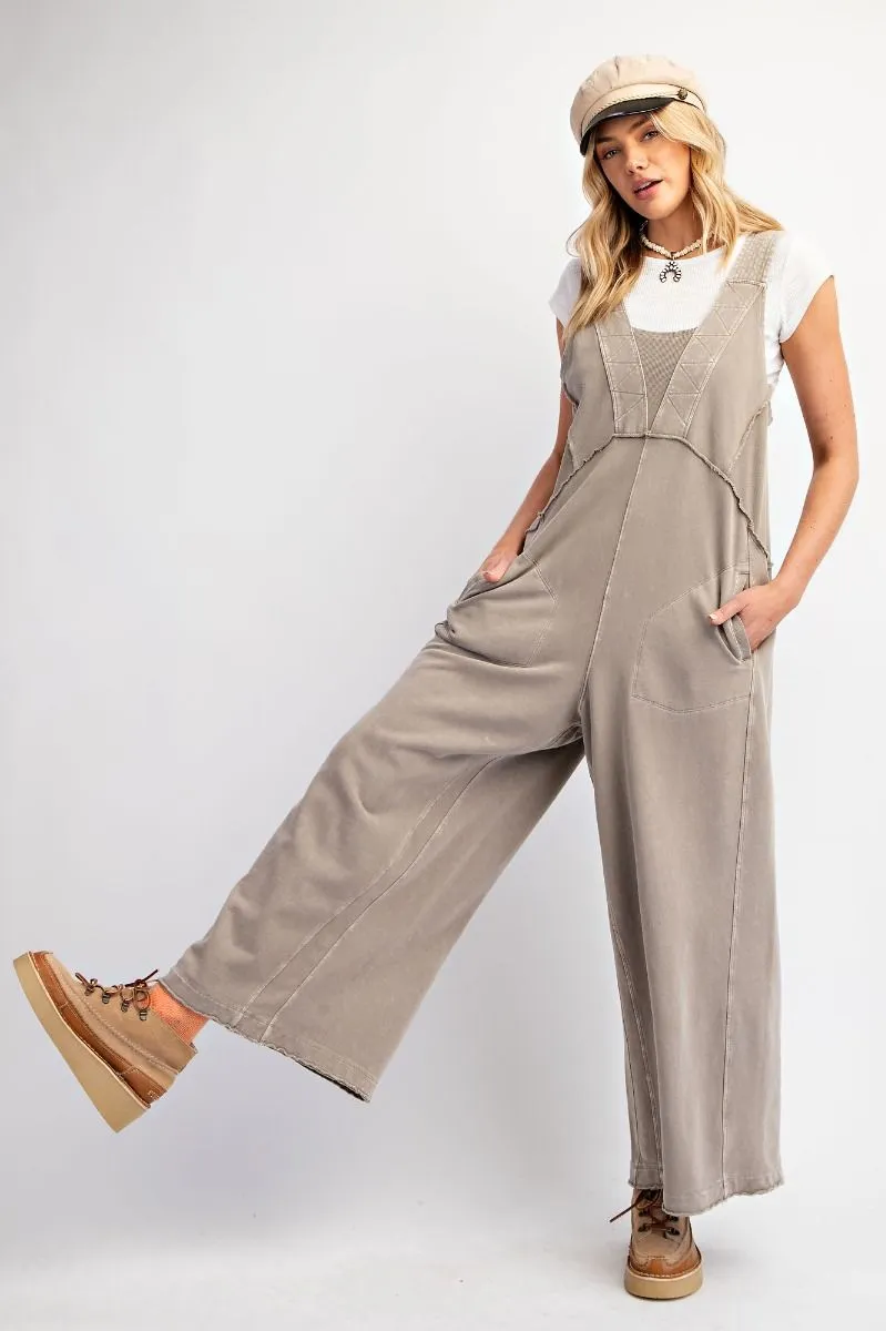 Piper Terry Cloth Jumpsuit - Mushroom