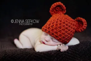 Pumpkin Orange Teddy Bear Hat