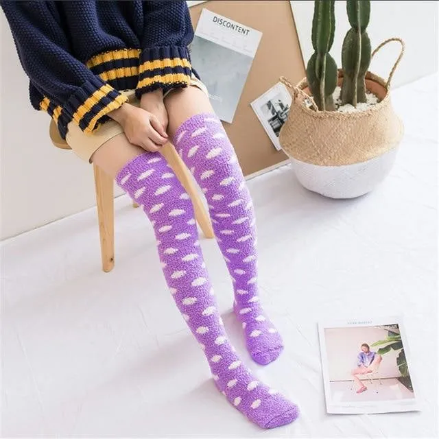 Purple Cloud Thigh Highs