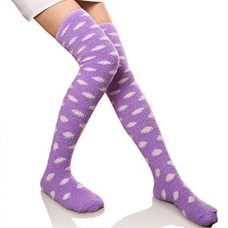 Purple Cloud Thigh Highs