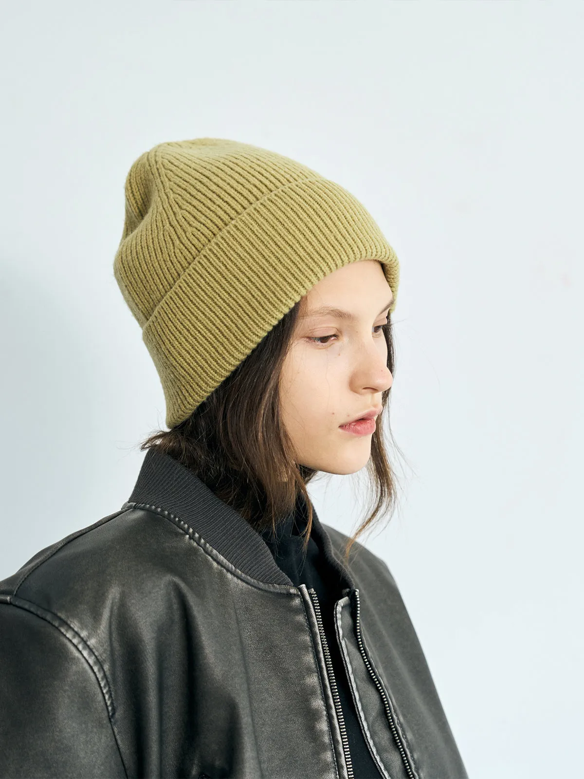 "Extra Fine Marino" Wool Knit Beanie Hat - Saige