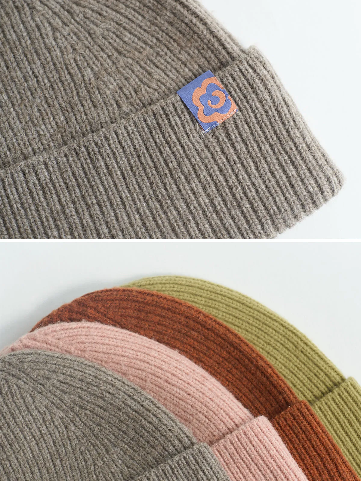 "Extra Fine Marino" Wool Knit Beanie Hat - Steel Grey