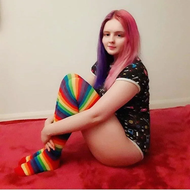 Rainbow Thigh Highs