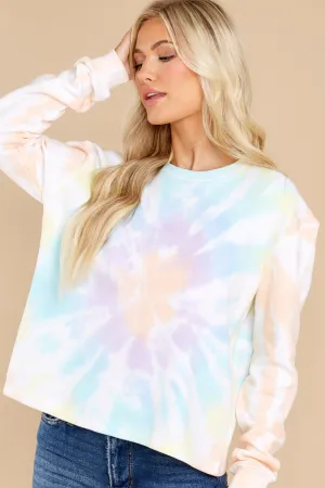 Ray Of Sunshine Coral Gem Tie Dye Pullover