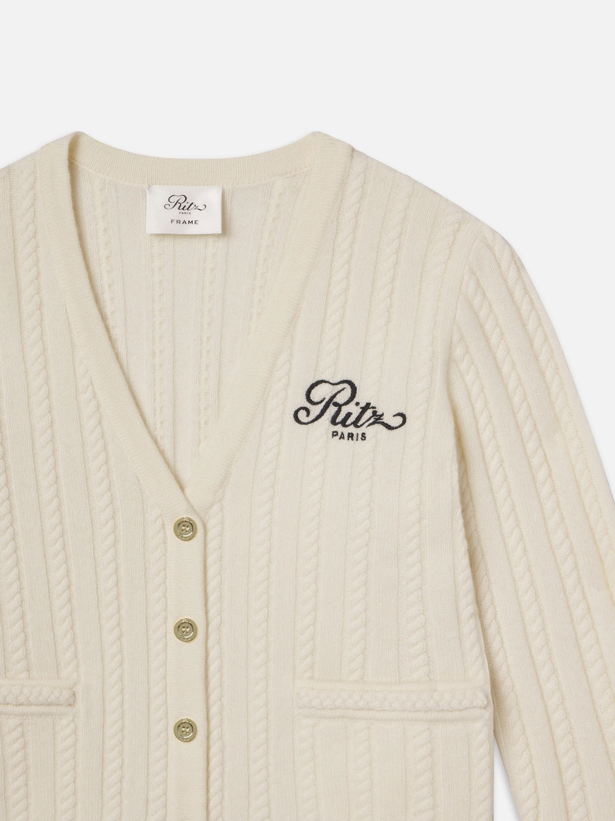 Ritz Cable Cardigan -- Cream