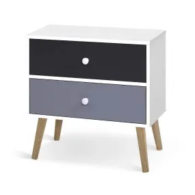 Scandinavian-inspired Bedside Table Black & White