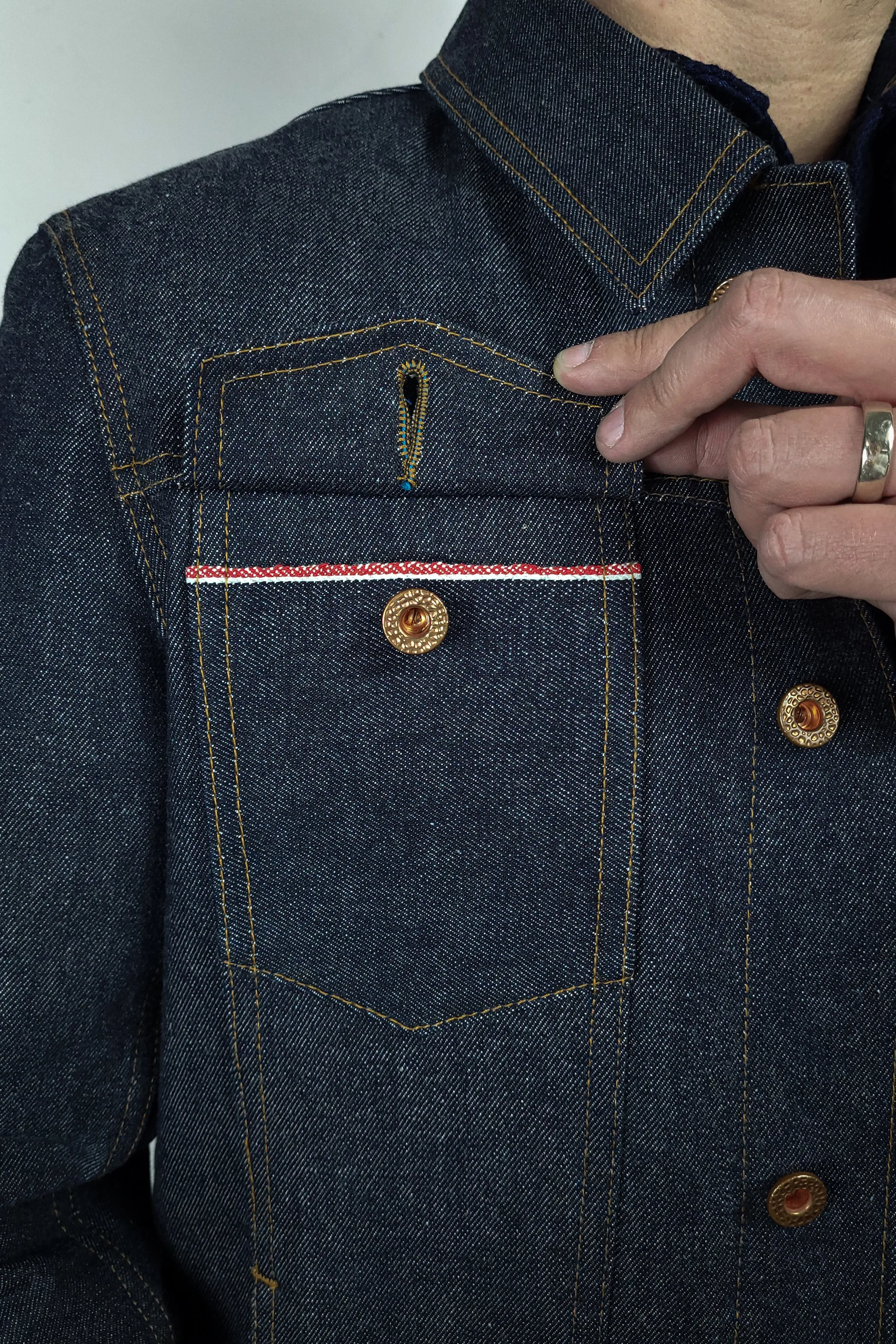 Selvedge Jacket - 14oz. Vidalia Mills Large Sample