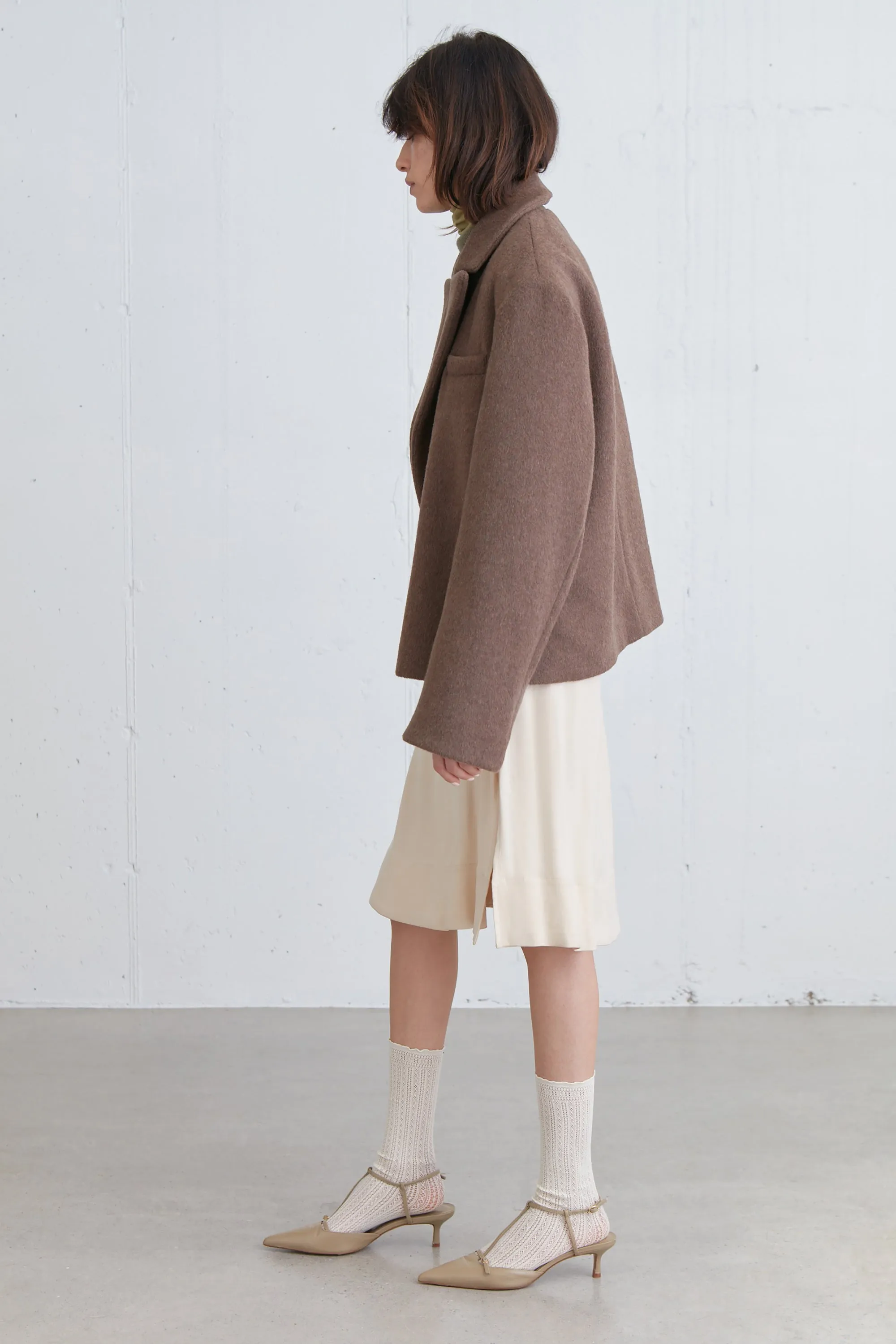 SHORT WOOL BLEND COAT