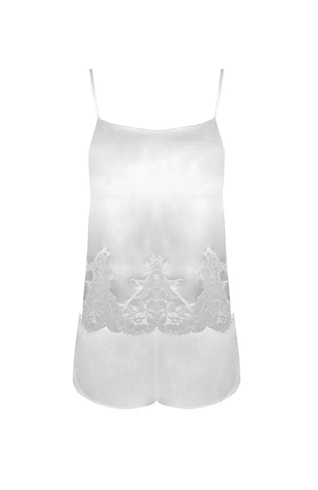 Signature White Lace Camisole and French Knicker Set