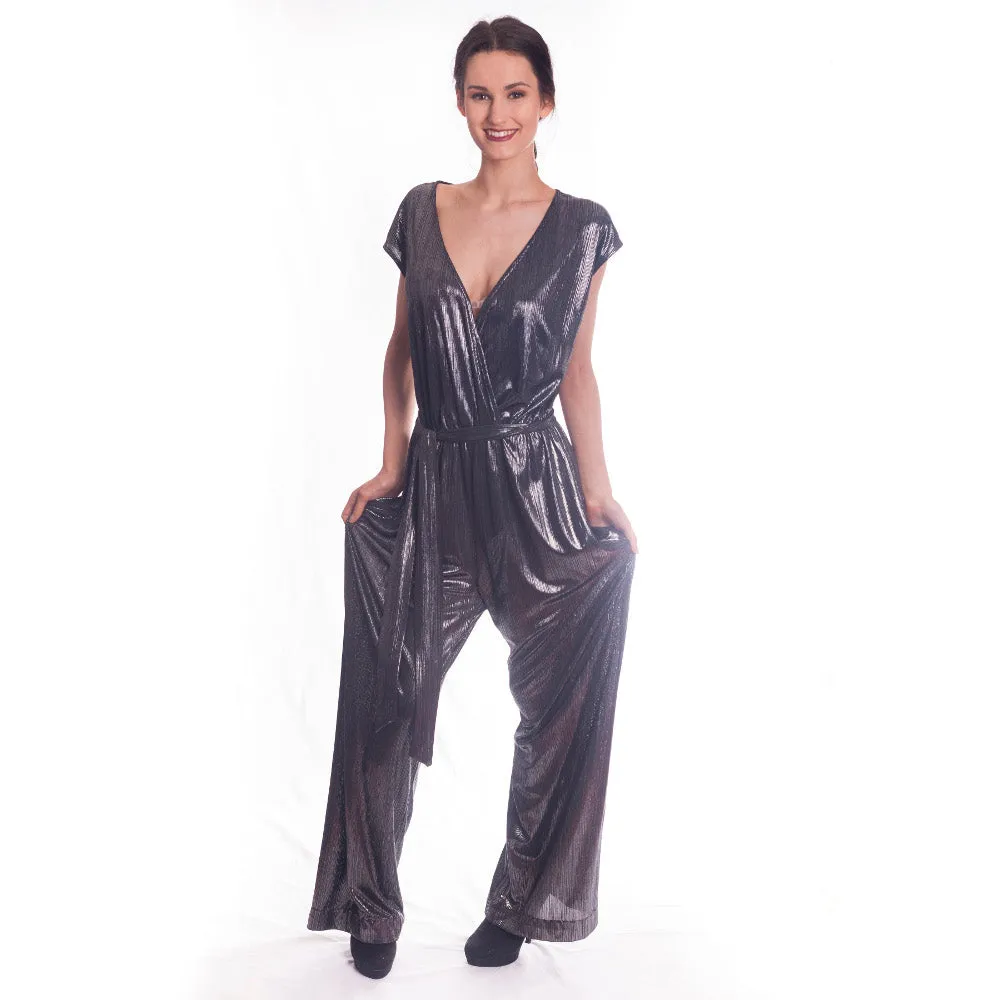 Silver Disco Jumpsuit - Hire