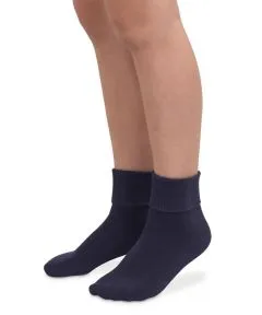 Smooth Toe Organic Cotton S/M Turn Cuff Socks (Asst. Colors-1 pair)