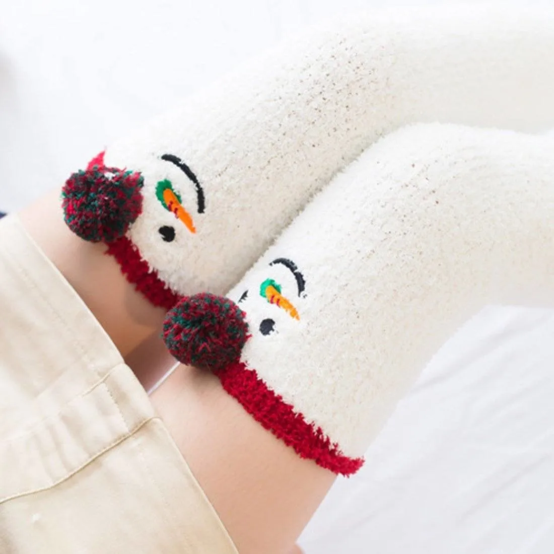 Snowman Thigh Highs