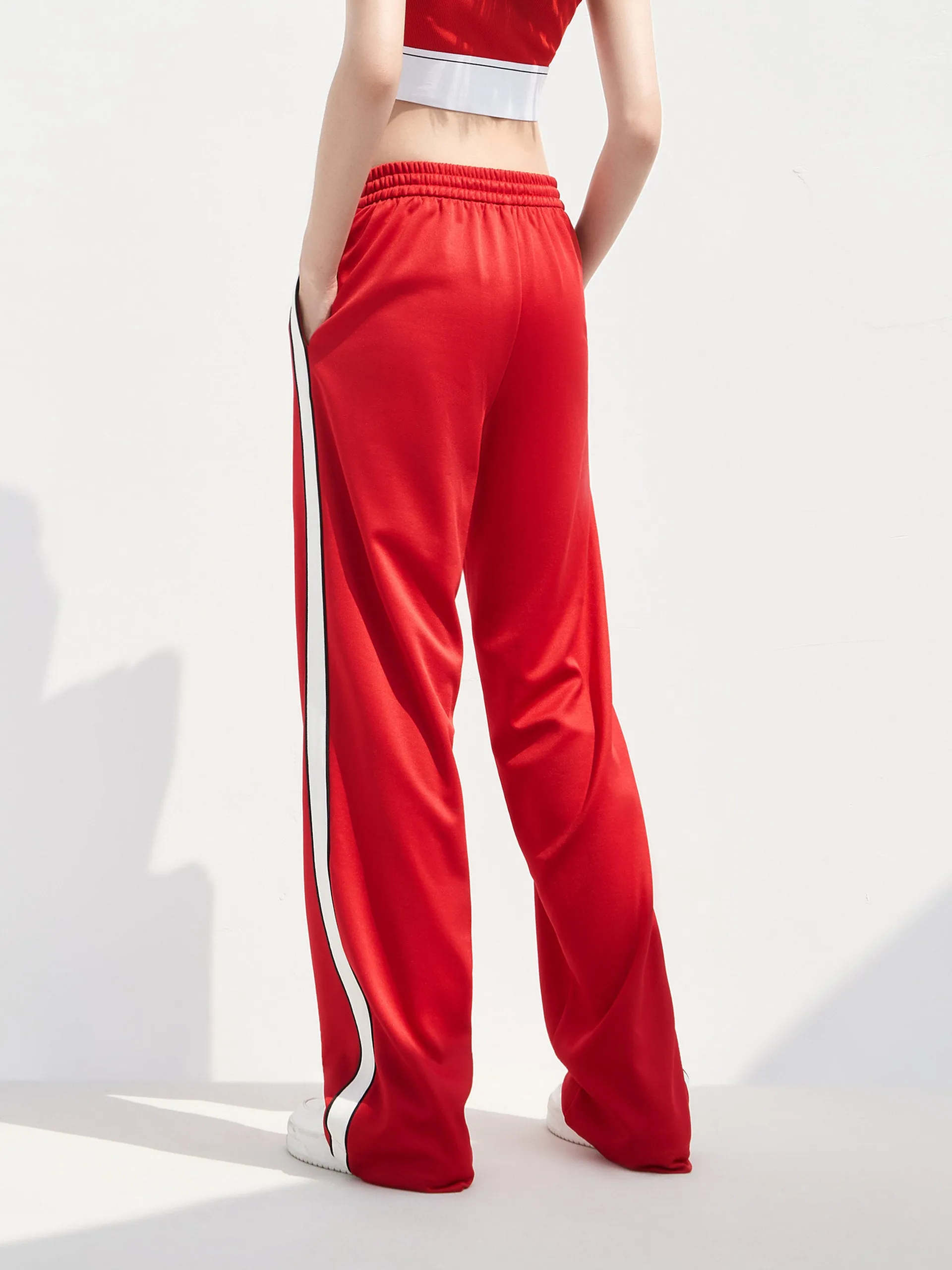 Straight Drawstring Casual Pants